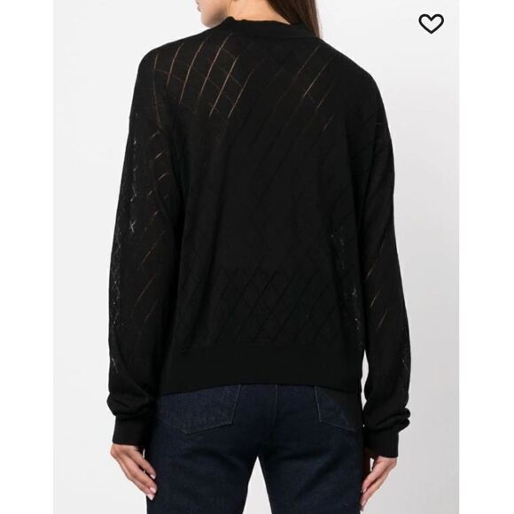 NWT RTA Avalon Open Argyle Sweater Black XS - Picture 5 of 14